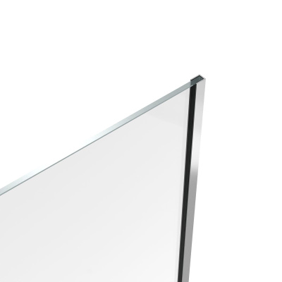 Шторка на ванну стеклянная 60х140 см Watersense Paula W00209 прозрачное закаленное стекло, профиль хром