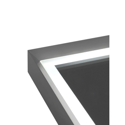 Зеркало Stage Grey LED 800х600 ЗЛП4927 Серый муар с бесконтактным сенсором, алюминиевый профиль