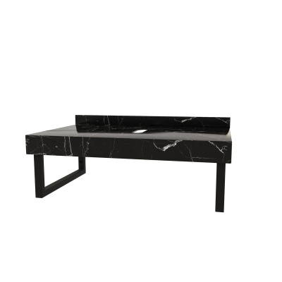 Столешница под раковину керамогранитная 80х50 см Watersense Eva W00292 черный мрамор