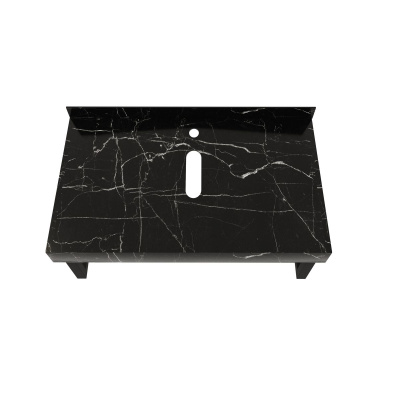 Столешница под раковину керамогранитная 80х50 см Watersense Eva W00292 черный мрамор