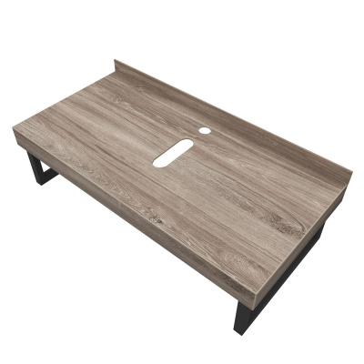 Столешница под раковину керамогранитная 100х50 см Watersense Eva W00299 дуб кашмир