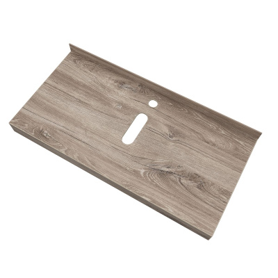 Столешница под раковину керамогранитная 100х50 см Watersense Eva W00299 дуб кашмир