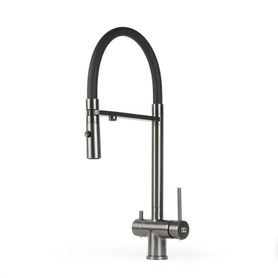 Смеситель для кухни DQ DA1462506Grey с подключением к фильтру питьевой воды, графит (10)
