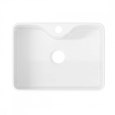 Раковина накладная Watersense Eva Mini 41 W00169 405х300х130 мм с полочкой под смеситель, белая