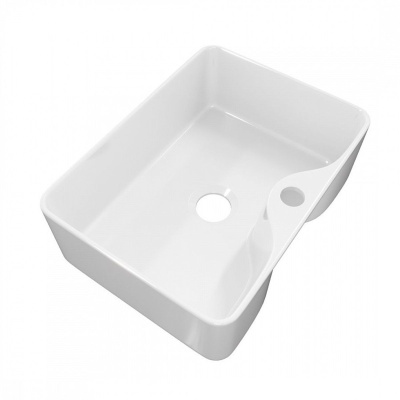 Раковина накладная Watersense Eva Mini 41 W00169 405х300х130 мм с полочкой под смеситель, белая