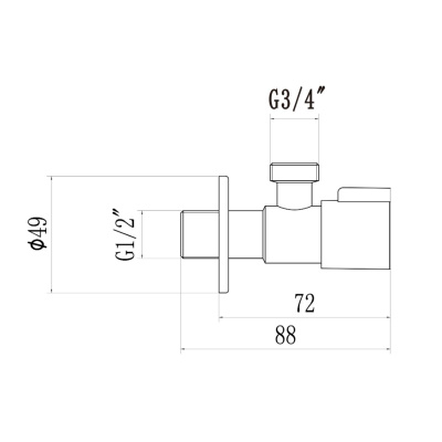 Угловой вентиль Fmark FS(006)10 холодная вода 3/4