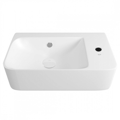 Раковина подвесная правая Watersense Mia 45 W00025 450х260х90 мм с полочкой под смеситель, белая