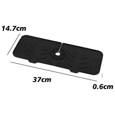 Силиконовый коврик под смеситель Fmark FS-PJ-007, черный