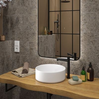 Раковина накладная Watersense Milana D35 W00008 355х355х120 мм белая