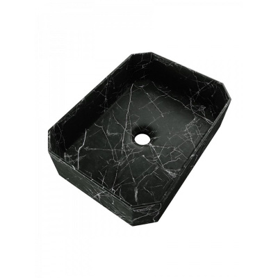 Раковина накладная Watersense Paula 50 W0075 500х370х135 мм черный мрамор