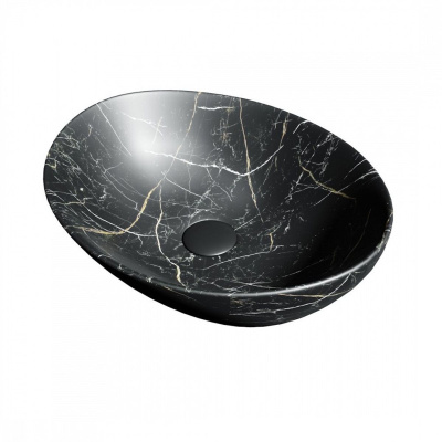 Раковина накладная Watersense Amelia 40 W00069 410х335х145 мм черный мрамор