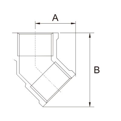 Уголок соединительный 45° 1/2
