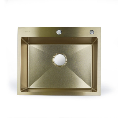 Мойка для кухни врезная G.lauf GL-6050KG золотая из нержавеющей стали, 60*50 см без сифона