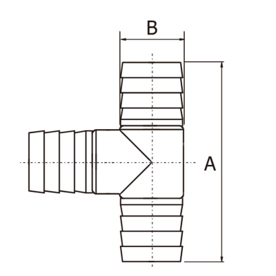 Штуцер тройник соединительный 6х6х6 мм TIM CHT060606 Т-образный (мин.10/600)