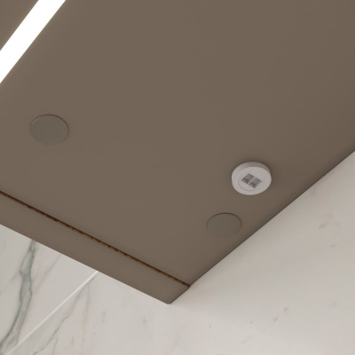 Шкаф зеркальный EQUIL Gleam 80.2D szGLEAM.LED.80.2D-25, амарок/дуб вотан