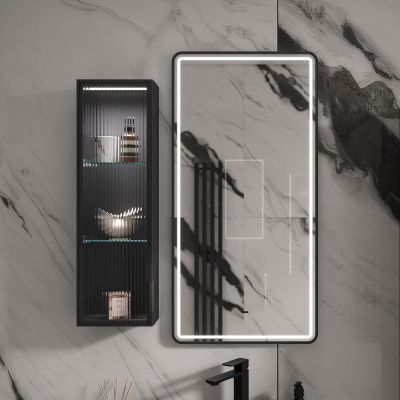 Зеркало с подсветкой EQUIL Stoune 500x900 zkSTOUNE50-15, черный
