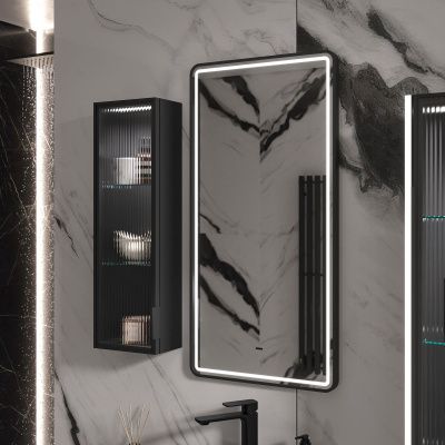 Зеркало с подсветкой EQUIL Stoune 500x900 zkSTOUNE50-15, черный