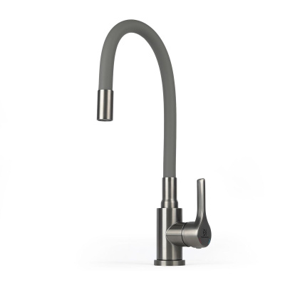 Смеситель для кухни Wasser Zimmer ZM-7781-2Q-757 графит, гибкий излив графит, SUS304 (12)