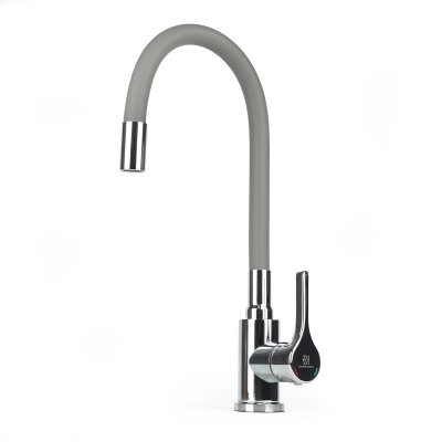 Смеситель для кухни Wasser Zimmer ZM-7781-2-757 хром, гибкий излив графит, SUS304 (12)
