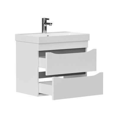 Тумба для ванны подвесная Lake 70.2Y tpLAKE70.2Y-01, 2 ящика с раковиной Lake 9696-70