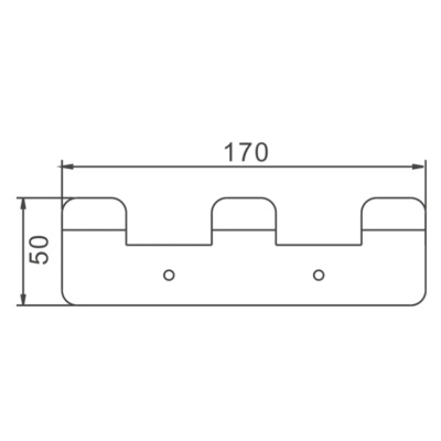 Планка с 3 крючками BELZ B9003, хром