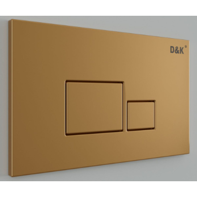 Кнопка механическая двойная D&K Quadro DB1519003 матовое золото