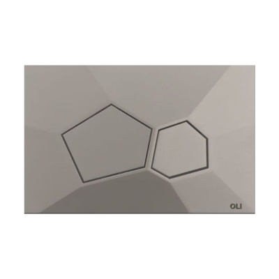 Кнопка механическая двойная OLI 890368 VORONOI матовый серый, пластик