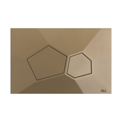 Кнопка механическая двойная OLI 890371 VORONOI матовый золотой, пластик
