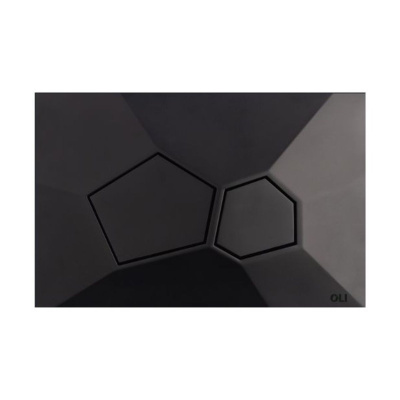 Кнопка механическая двойная OLI 890364 VORONOI матовый черный, пластик