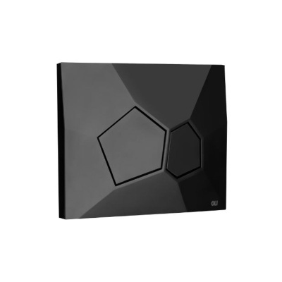 Кнопка механическая двойная OLI 890364 VORONOI матовый черный, пластик