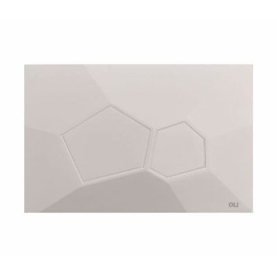 Кнопка механическая двойная OLI 890351 VORONOI белая, пластик