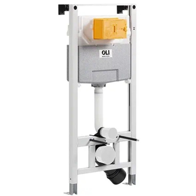 Инсталляция для подвесного унитаза OLI 879235pKA00 OLI 120 ECO Sanitarblock, с кнопкой KARISMA, хр. гл., пневматическая
