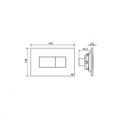 Инсталляция для подвесного унитаза OLI 879235pKA00 OLI 120 ECO Sanitarblock, с кнопкой KARISMA, хр. гл., пневматическая