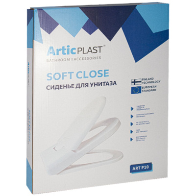 Сиденье для унитаза ARTIC plast P10 белая, пластиковая с микролифтом, 2 в 1 с вставкой для детей