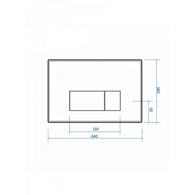 Кнопка механическая двойная Watersense Eva W01775 золото