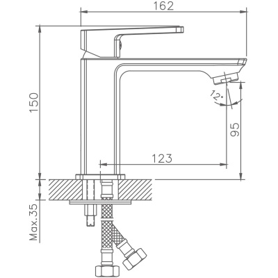 Смеситель для раковины Haiba HB10176 хром