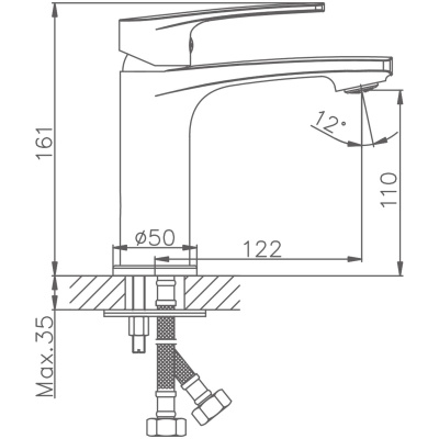 Смеситель для раковины Haiba HB10587 хром
