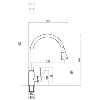 Смеситель для кухни Fmark FS8299A-01 хром, черный (6)
