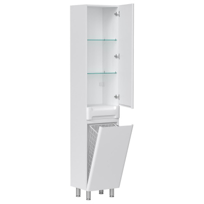 Пенал напольный EQUIL Nice 40 pnNICE40.KZ-05, с корзиной, белый
