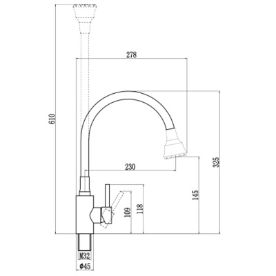 Смеситель для кухни Fmark FS8288A-04 с гибким изливом, хром, серый (6)