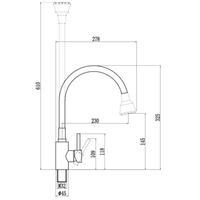 Смеситель для кухни Fmark FS8288A-12 с гибким изливом, хром, бежевый (6)
