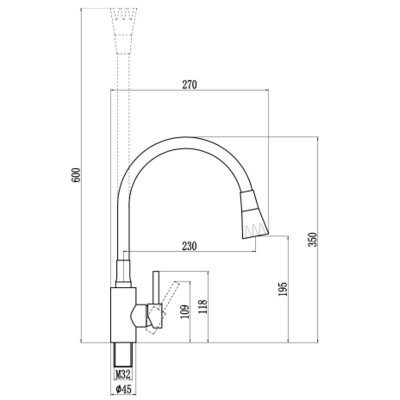 Смеситель для кухни Fmark FS8299H-04 черный, серый (6)