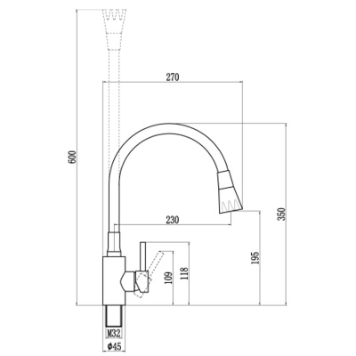 Смеситель для кухни Fmark FS8299H-01 черный (6)