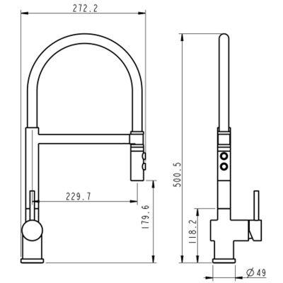 Смеситель для кухни Fmark FS0252L сатин, черный (6)