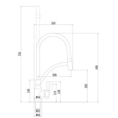 Смеситель для кухни Fmark FS8244C-01 матовое золото (6)