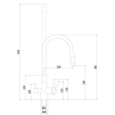 Смеситель для кухонной мойки Fmark FS1062-Q06 под фильтр питьевой воды, графит