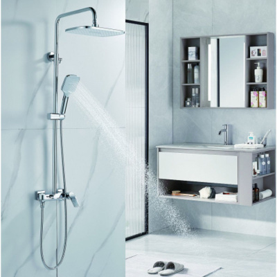 Душевая система Shevanik S4136 верхний душ, лейка, хром (3)