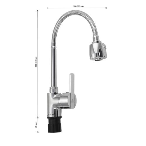 Смеситель для кухни Санакс 1309 с гибким изливом