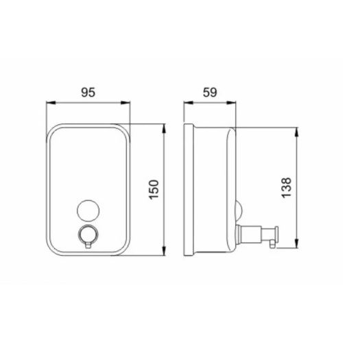Дозатор для жидкого мыла Potato Р405-5 настенный 500мл