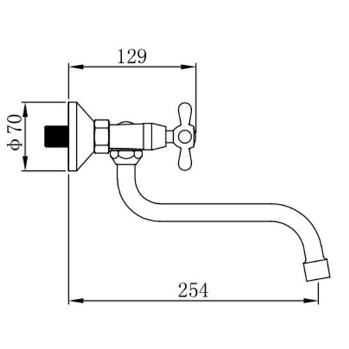 Смеситель для кухни Potato P4665 настенный